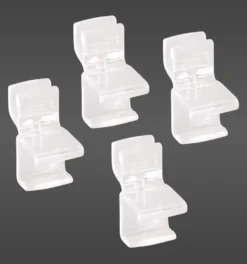 Lankahyllyn pidike Elfa Classic 14x23x26 mm 4 kpl läpikuultava