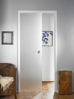 Lasiliukuovi seinän sisään Stella Pocket Door M10 hidastimella 1025x2040mm