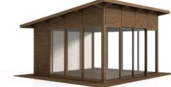 Lasipaviljonki pulpettikatolla 4x4m