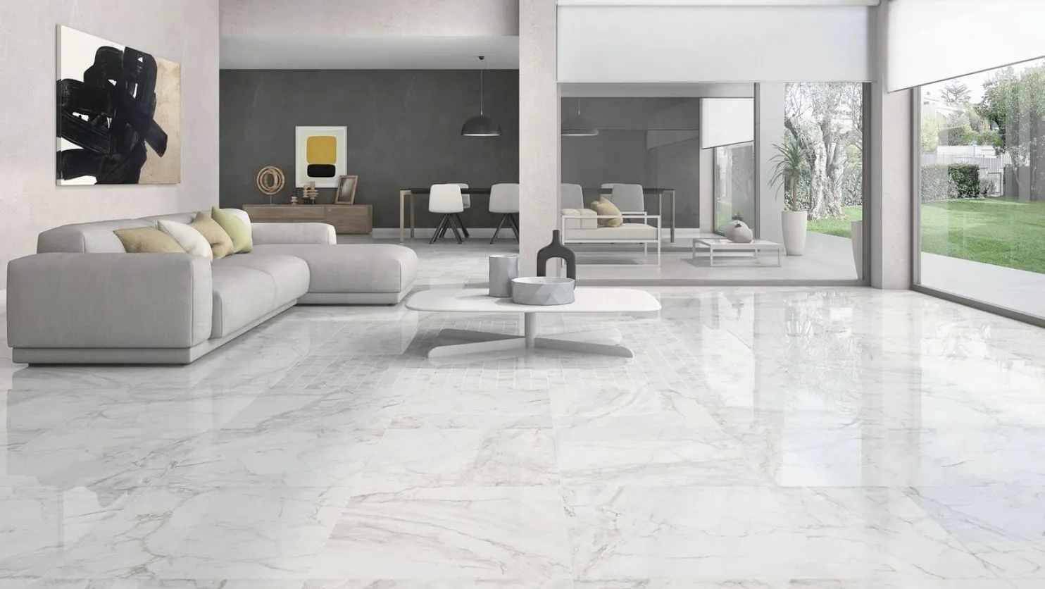 Lattialaatta Kymppi-Lattiat Marmore Pisa kiiltävä rektifioitu 60x60 cm