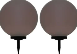 Led-aurinkokennovalaisin 2kpl väriä vaihtava pyöreä 50cm rgb