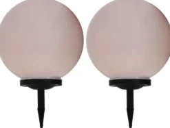 Led-aurinkokennovalaisin 2kpl väriä vaihtava pyöreä 40cm rgb