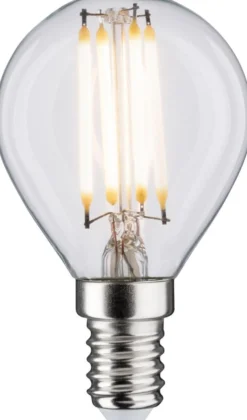LED-filamenttilamppu Paulmann Drop, E14, 470lm, 5W, 2700K, kirkas
