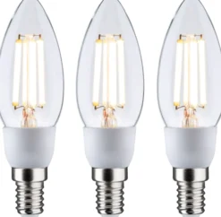LED-filamenttilamppu Paulmann Eco-Line Candle, E14, 525lm, 2.5W, 3000K, kirkas, 3kpl