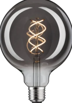 LED-filamenttilamppu Paulmann 1879 Edition Globe, G125, E27, 130lm, 4W, 1800K, himmennettävä, savulasi