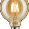LED-filamenttilamppu Paulmann Globe, G95, E27, 450lm, 6W, 1700K, himmennettävä, kulta