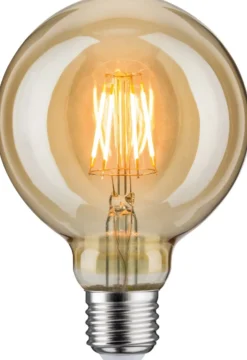 LED-filamenttilamppu Paulmann Globe, G95, E27, 400lm, 6.5W, 1700K, kulta
