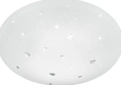 LED-kattovalaisin Trio Achat ø275x90 mm IP44 valkoinen starlight