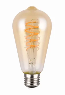LED-lamppu Trio E27, filament industrial 4W, 200lm 1800K, ruskea, switch dimmer