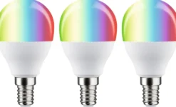 LED-älylamppu Paulmann Smart Home Zigbee 3.0 Drop, E14, 470lm, 5W, RGBW+, himmennettävä, matta, 3kpl