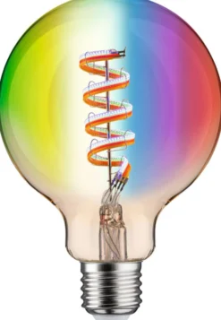 LED-älylamppu Paulmann Smart Home Zigbee 3.0 Globe, G95, E27, 470lm, 6.3W, RGBW+, filamentti, himmennettävä, kulta