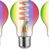 LED-älylamppu Paulmann Smart Home Zigbee 3.0 Pear, E27, 470lm, 6.3W, RGBW+, filamentti, himmennettävä, kulta, 3kpl