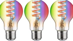 LED-älylamppu Paulmann Smart Home Zigbee 3.0 Pear, E27, 470lm, 6.3W, RGBW+, filamentti, himmennettävä, kulta, 3kpl