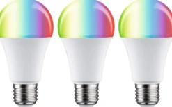 LED-älylamppu Paulmann Smart Home Zigbee 3.0 Pear, E27, 1055lm, 11W, RGBW+, himmennettävä, matta, 3kpl