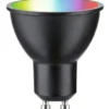 LED-älylamppu Paulmann Smart Home Zigbee 3.0 Reflector, GU10, 350lm, 4.8W, RGBW+, himmennettävä, mattamusta, 3kpl