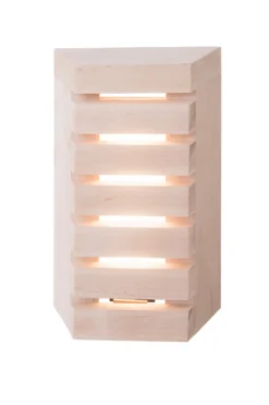 LED-saunavalaisin Airam Saunaled 180TRL 8W/827 312x182x66 mm himmennettävä IP65 tervaleppä