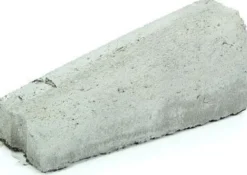 Liimattava madalluskivi Rudus 16>6 cm vasen 390x130 mm sileä harmaa