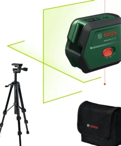 Linjalaser Bosch AdvancedLevel 2G Set vihreä 3,6V USB-ladattava + TT 120 -jalusta