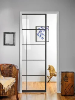 Liukuovi seinän sisään Stella Pocket Door M7 ristikko 725x2040mm musta