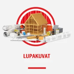 Lupakuvat piharakennukselle, yksilöllisesti suunniteltuna