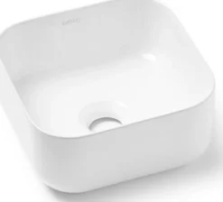 Malja-allas Bathco Cube 25, 250x250mm, valkoinen