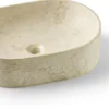 Malja-allas Bathco Morella Oval 520x370mm, luonnonkivi, beige