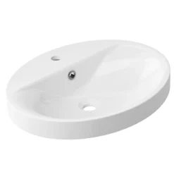 Malja-allas Grip Ellips 550x450mm valumarmori valkoinen