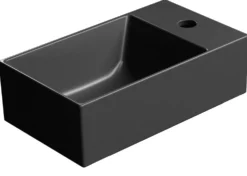 Malja-allas Interia Kube X 400x230 mm oikea/vasen mattamusta