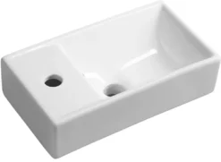 Malja-allas Interia Minos Cloakroom 400x220 mm vasen valkoinen