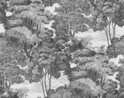 Metsätapetti Rebel Walls Saint Sebastian Graphite, 0.50x10m, non-woven, metsä, harmaa