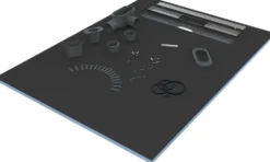 Märkätilalevy lattiaan lineaarisella kaivolla Tycroc STL100 10000x1000x30 mm