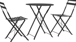 3-osainen bistrosarja teräs musta