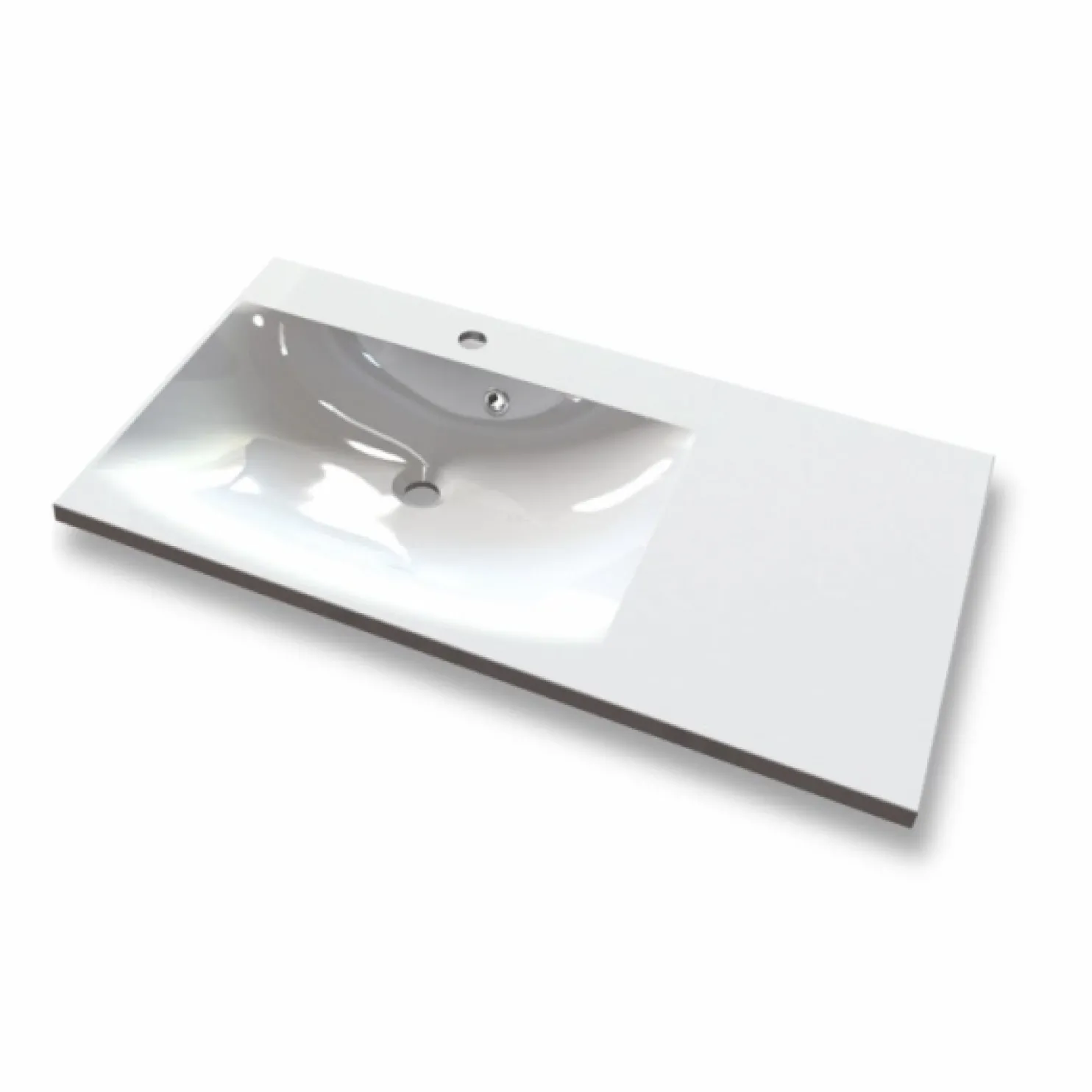 Pesuallas Grip Jojo 90 900x505mm valumarmori vasen valkoinen