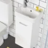 Pesuallas Ido Glow 400 vasen kulmikas ylivuotosuojalla