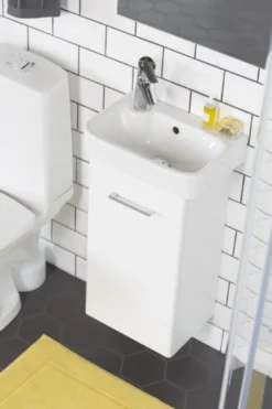 Pesuallas Ido Glow 400 vasen kulmikas ylivuotosuojalla
