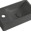 Pesuallas Interia Crest L 400 x 220 mm betoni musta vasen