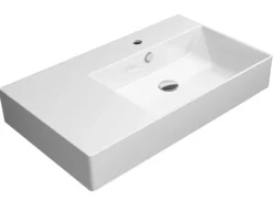 Pesuallas Interia Kube X 800x470 mm, oikea, valkoinen