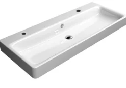 Pesuallas Interia Sand 1200x500 mm, kahdella hanareiällä, valkoinen