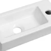 Pesuallas Interia Zoe 370 x 180 mm valkoinen oikea