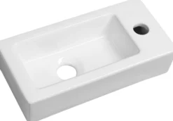 Pesuallas Interia Zoe 370 x 180 mm valkoinen oikea