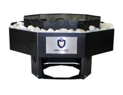 Pihagrilli Carelia Grill® 9K-80 Deco sis.koristekivet musta