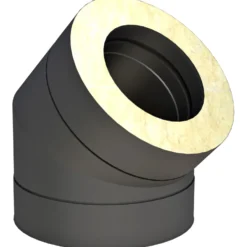 Piipun/hormin mutka Jeremias 45° Ø180 mm musta