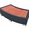 Porealtaan porras polyrottinki 92x45x25 cm musta