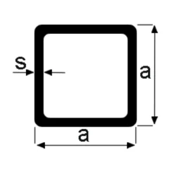 Putkipalkki teräs neliö 90x90x6,0 mm S355J2H pituus 12 m
