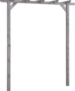 Puutarhan pergola harmaa 200x40x205 cm kyllästetty mänty