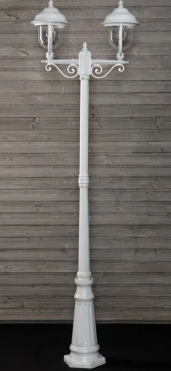 Pylväsvalaisin Noor Kello 2-osainen 2180x650 mm valkoinen/kulta