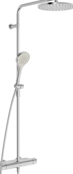 Sadesuihkusetti Oras Optima Style 7192N-80, termostaattihanalla, vettä säästävä, suihkupää ⌀250mm, harjattu teräs