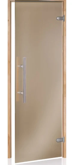Saunan lasiovi Andres Glass Light Premium, leppäkarmi, eri kokoja, eri värejä