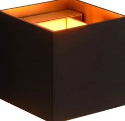 Seinävalaisin Lucide Xio LED neliö 1x4W musta