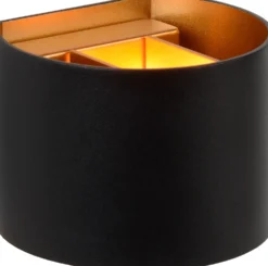 Seinävalaisin Lucide Xio LED pyöreä 1x4W musta